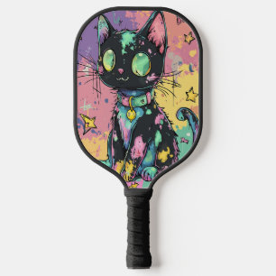Cute Kawaii Pastel Goth Patchwork Gothic Creepy Pickleball Paddle