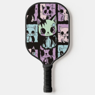Cute Kawaii Pastel Goth Patchwork Gothic Creepy Pickleball Paddle