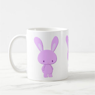 Cute Kawaii Pastel Purple Minimalist Bunny Coffee Mug