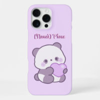 Cute Kawaii Pastel Purple Panda with Heart Custom