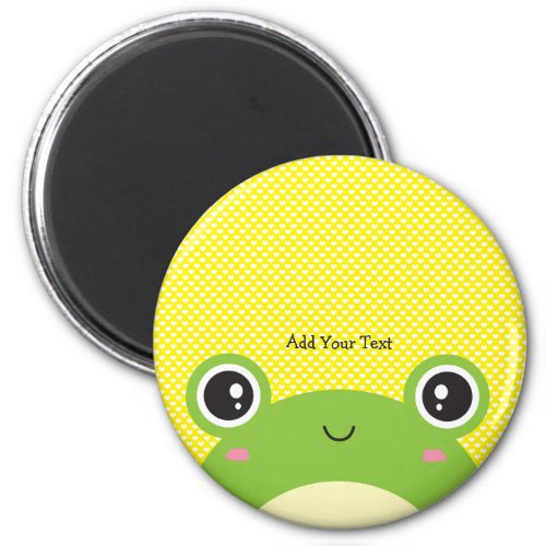 Cute Kawaii Peek_a_Boo Frog Personalized Magnet