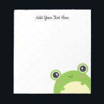 Cute Kawaii Peek-a-Boo Frog Personalized Notepad<br><div class="desc">Cute Kawaii Peek-a-Boo Frog designed by PreciousTees®. Add your own text to personalized it. ©PreciousTees®</div>