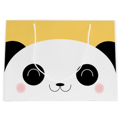 Cute Kawaii Peekaboo Panda Face Large Gift Bag