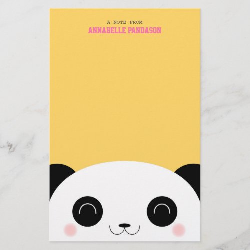 Cute Kawaii Peekaboo Panda Stationery