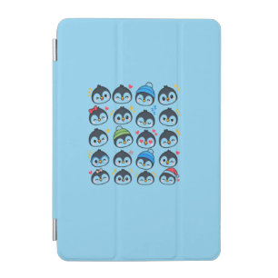 Cute Kawaii Penguin Emoji Pattern Funny Cartoon Ki iPad Mini Cover