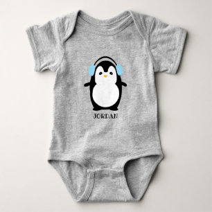 Cute Kawaii Penguin Illustration Personalized baby Baby Bodysuit