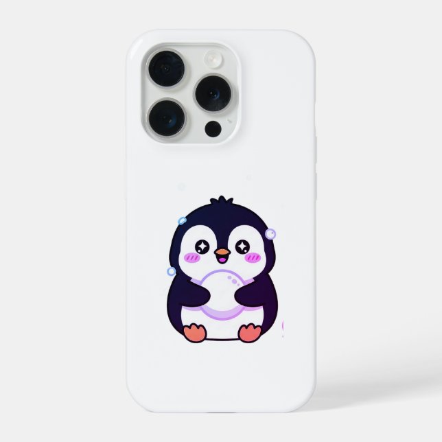 Cute Kawaii Penguin Winter Phone Case (Back)