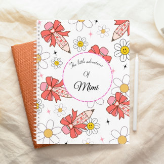 Cute Kawaii Personalized Kids Name Notebook