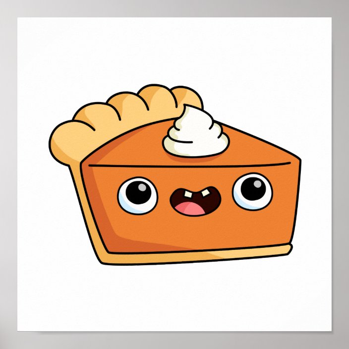 Cute Kawaii Pie Poster