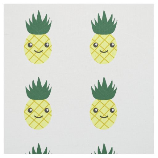 Cute Kawaii Pineapple Fabric