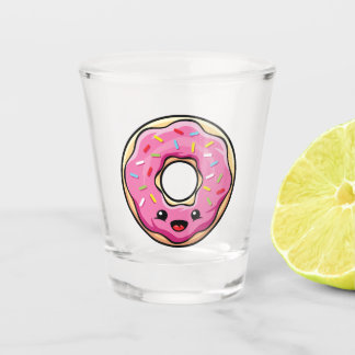 Cute Kawaii Pink Donut Shot Glass