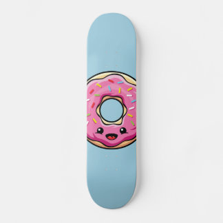 Cute Kawaii Pink Donut Skateboard