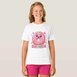 Cute Kawaii Pink Donut - Sweetie Sprinkle Doughnut T-Shirt