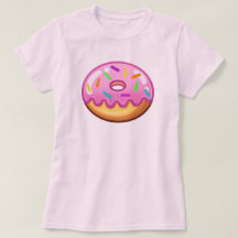 Cute Kawaii Pink Donut With Sprinkles