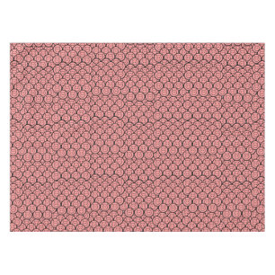 Cute Kawaii Pink Pigs & Piglets Pattern Vector Art Tablecloth