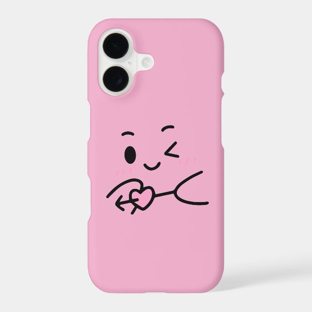 Cute Kawaii Pink Protective Mask iPhone Case (Back)