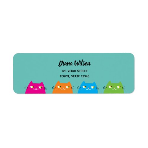 Cute Kawaii Pink Return Address Label