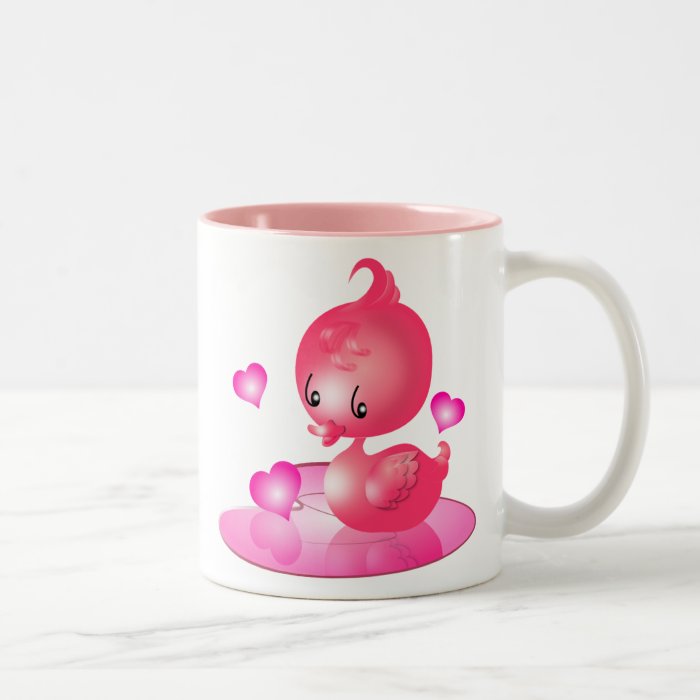 Cute Kawaii Pink Valentine Duck Mug ~ AngelArtiste