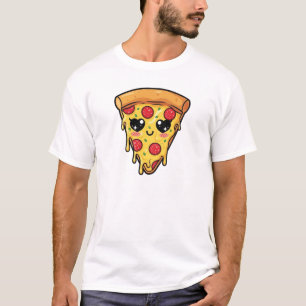 Cute Kawaii Pizza Slice T-Shirt Funny Pizza Love