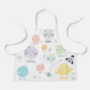 Cute Kawaii Planet Solar System Apron