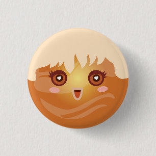 Cute Kawaii Planet Venus Character Button
