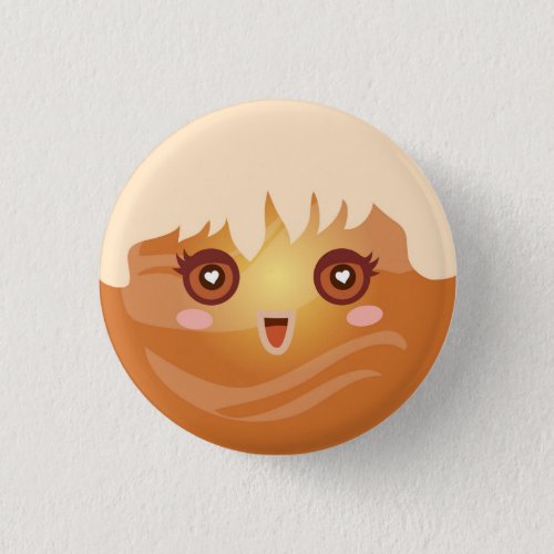 Cute Kawaii Planet Venus Character Button