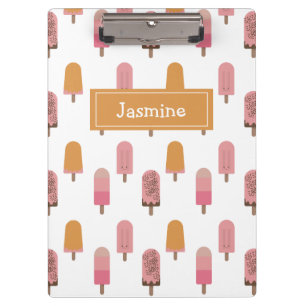 Cute Kawaii Popsicle Iced Pops Lolly Summer Treats Clipboard