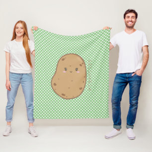 Cute Kawaii Potato Japanese Fleece Blanket