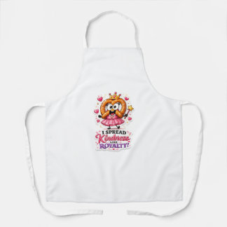 Cute Kawaii Pretzel Character T-Shirt Design Apron
