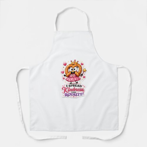Cute Kawaii Pretzel Character T-Shirt Design Apron