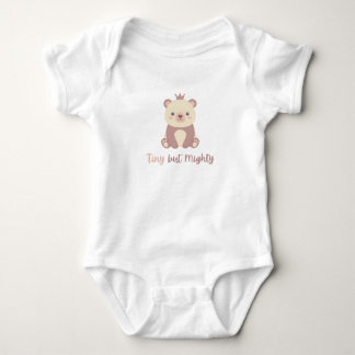 Cute Kawaii Prince Bear "Tiny but Mighty" Baby Bod Baby Bodysuit