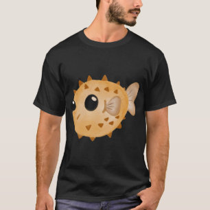 Cute Kawaii Puffer Fish â€“ Adorable Cartoon Blowf T-Shirt