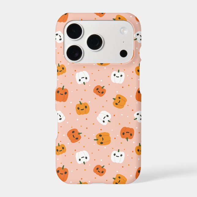 Cute Kawaii Pumpkin Faces Pattern Samsung Galaxy Case (Back)