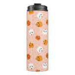 Cute Kawaii Pumpkin Faces Pattern Thermal Tumbler