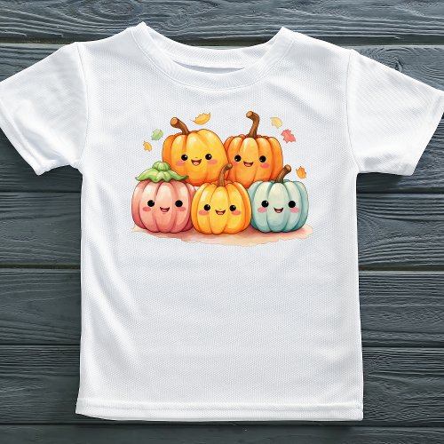 Cute Kawaii Pumpkins Fall Pastel Halloween  Baby T_Shirt