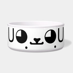 Cute Kawaii Puppy Dog Japanese Kaomoji Emoticon Bowl