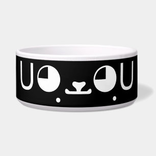 Cute Kawaii Puppy Dog Japanese Kaomoji Emoticon Bowl