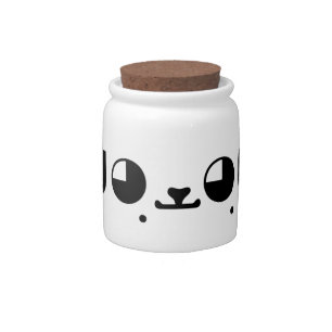 Cute Kawaii Puppy Dog Japanese Kaomoji Emoticon Candy Jar