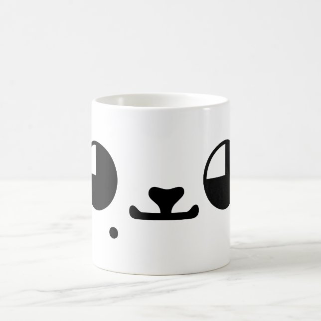 Cute Kawaii Puppy Dog Japanese Kaomoji Emoticon Coffee Mug (Center)