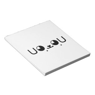 Cute Kawaii Puppy Dog Japanese Kaomoji Emoticon Notepad