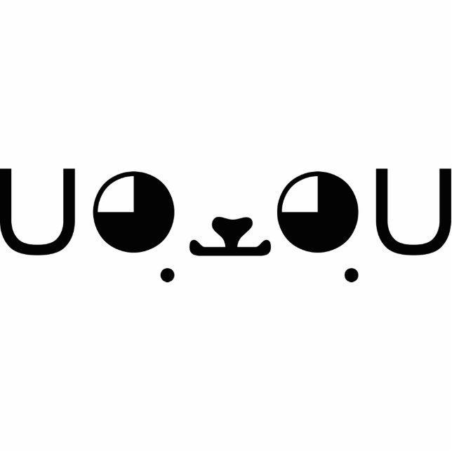 Cute Kawaii Puppy Dog Japanese Kaomoji Emoticon Statuette (Front)