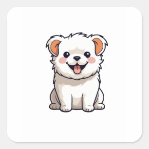 Cute Kawaii Puppy Vinyl Sticker - Adorable Cartoon
