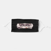 Cute Kawaii Raccoon eating Cookie Gift Adult Cloth Face Mask (Front, Folded)