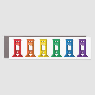 Cute Kawaii Rainbow Guillotine Car Bumper Magnet