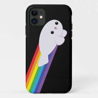Cute Kawaii Rainbow Rocket Baby Seal iPhone 5 Case