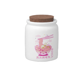 Cute Kawaii Ramen Anime Noodles Ramen Girls, Teens Candy Jar