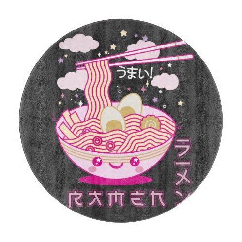 Cute Kawaii Ramen Anime Noodles Ramen Girls Teens Cutting Board