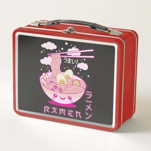 Cute Kawaii Ramen Anime Noodles Ramen Girls Teens Metal Lunch Box