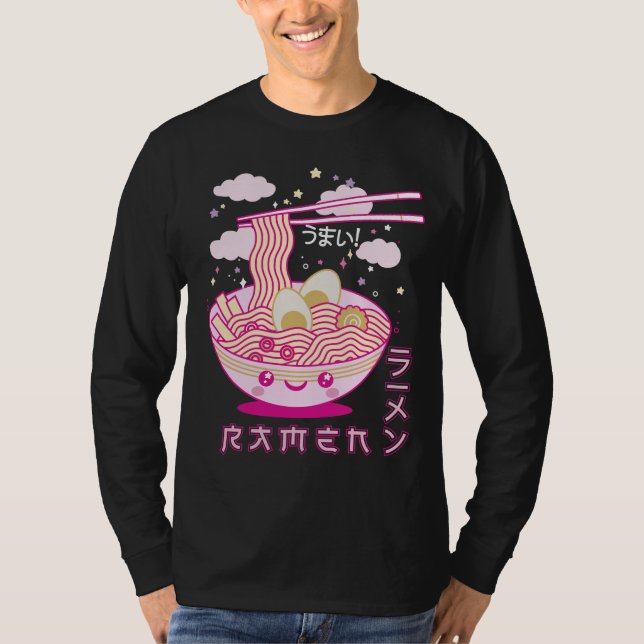 Cute Kawaii Ramen Anime Noodles Ramen Girls, Teens T-Shirt (Front)