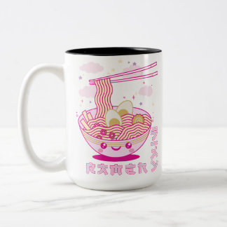 Cute Kawaii Ramen Anime Noodles Ramen Girls, Teens Two-Tone Coffee Mug
